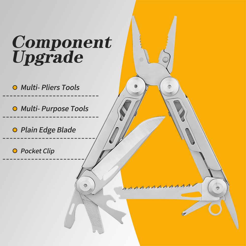 Idéias de presente para homens, ferramentas multiuso 13 em 1, presentes para pai, presentes de aniversário para homens, presentes de Natal, acessórios de acampamento