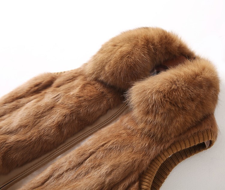 女性のためのウサギの毛皮のコート,自然なOネックのファッショナブルなヴィンテージジャケット,新しいS-5XL,大きなサイズで利用可能