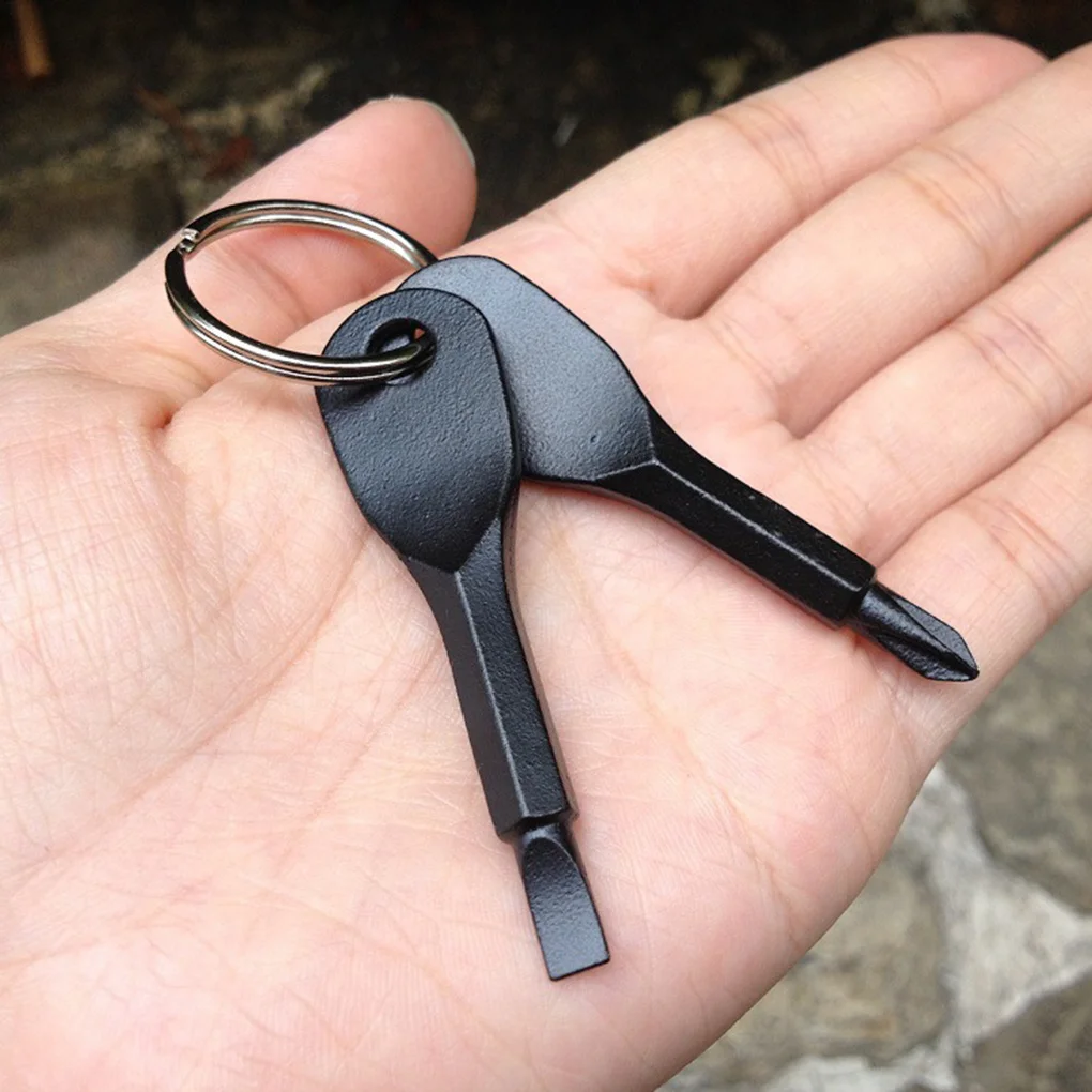 Set di cacciaviti a taglio Phillips portatili Portachiavi Portachiavi Mini portachiavi tascabile Cacciavite a croce Strumento di riparazione Gadget EDC Piccolo