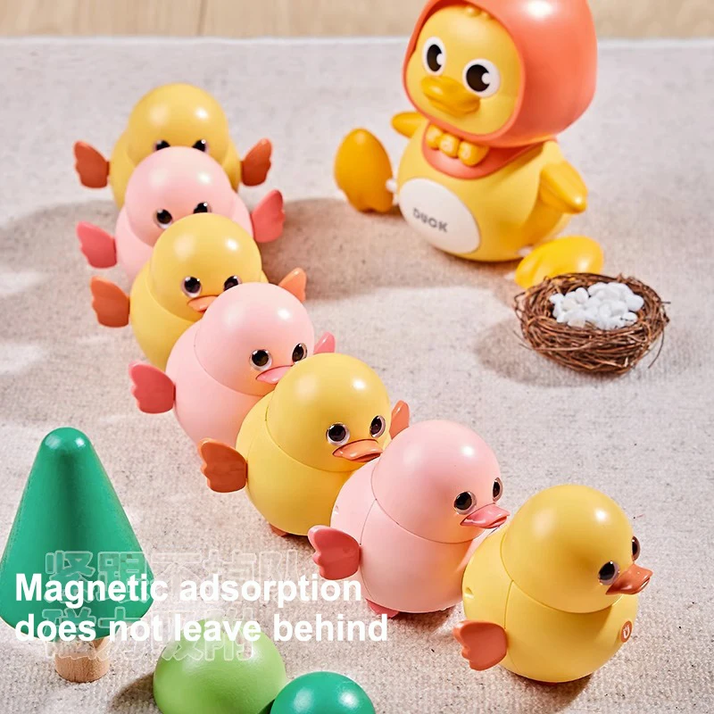 赤ちゃんのための電気oothing Duckのおもちゃ、音付きのアヒル、光と音楽、磁気、かわいい、ギフト