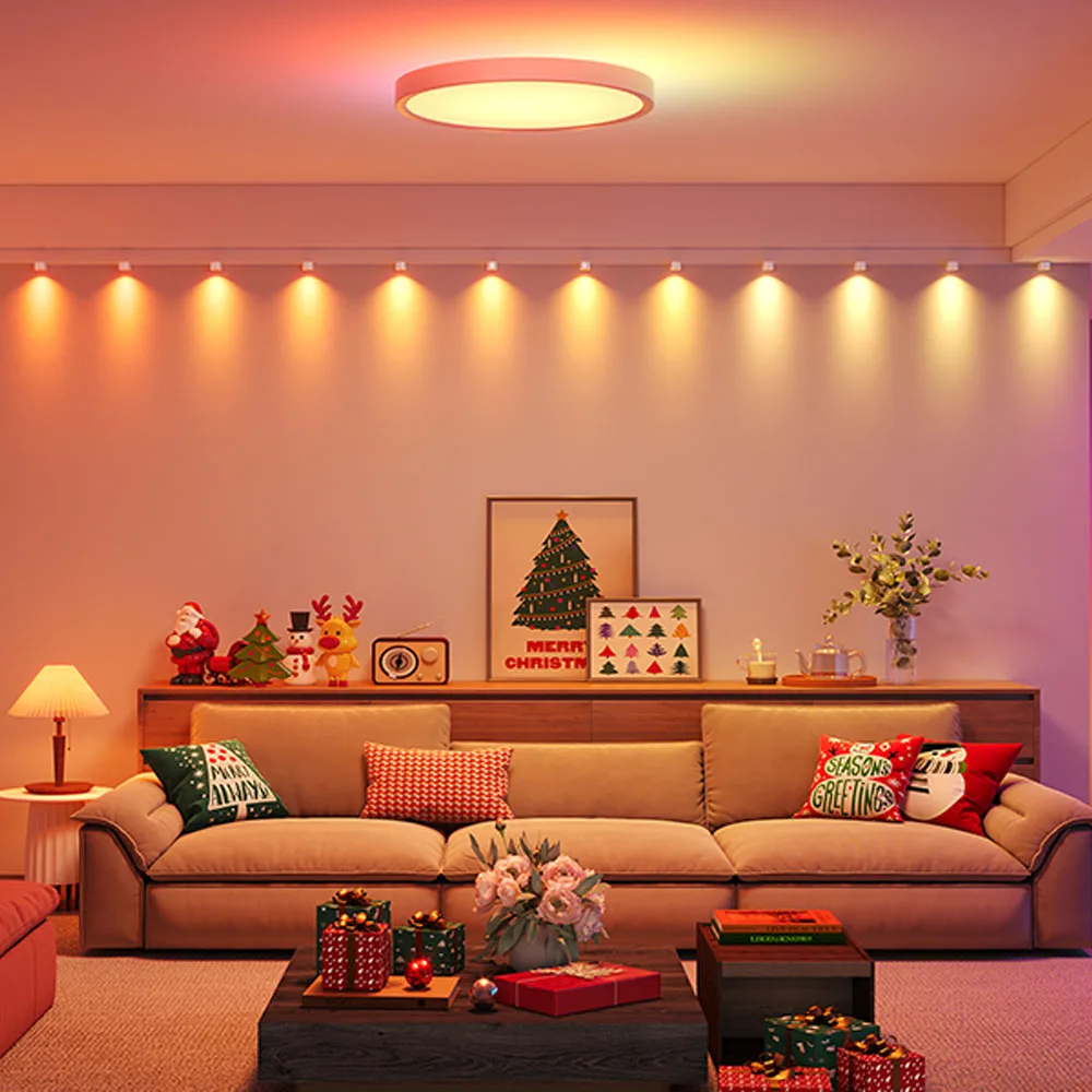 Luces de alero RGB inteligentes de 60M, aplicación remota IP67, cadena de luces LED permanentes para exteriores, iluminación DIY para el hogar, Año Nuevo, Navidad y cumpleaños
