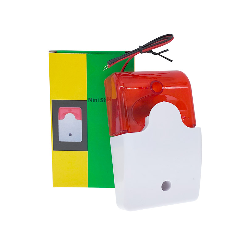 HH-103 luz indicadora sirena estroboscópica mini lámpara de alarma de sonido intermitente rojo azul con cable 12V 24V 220V 110DB