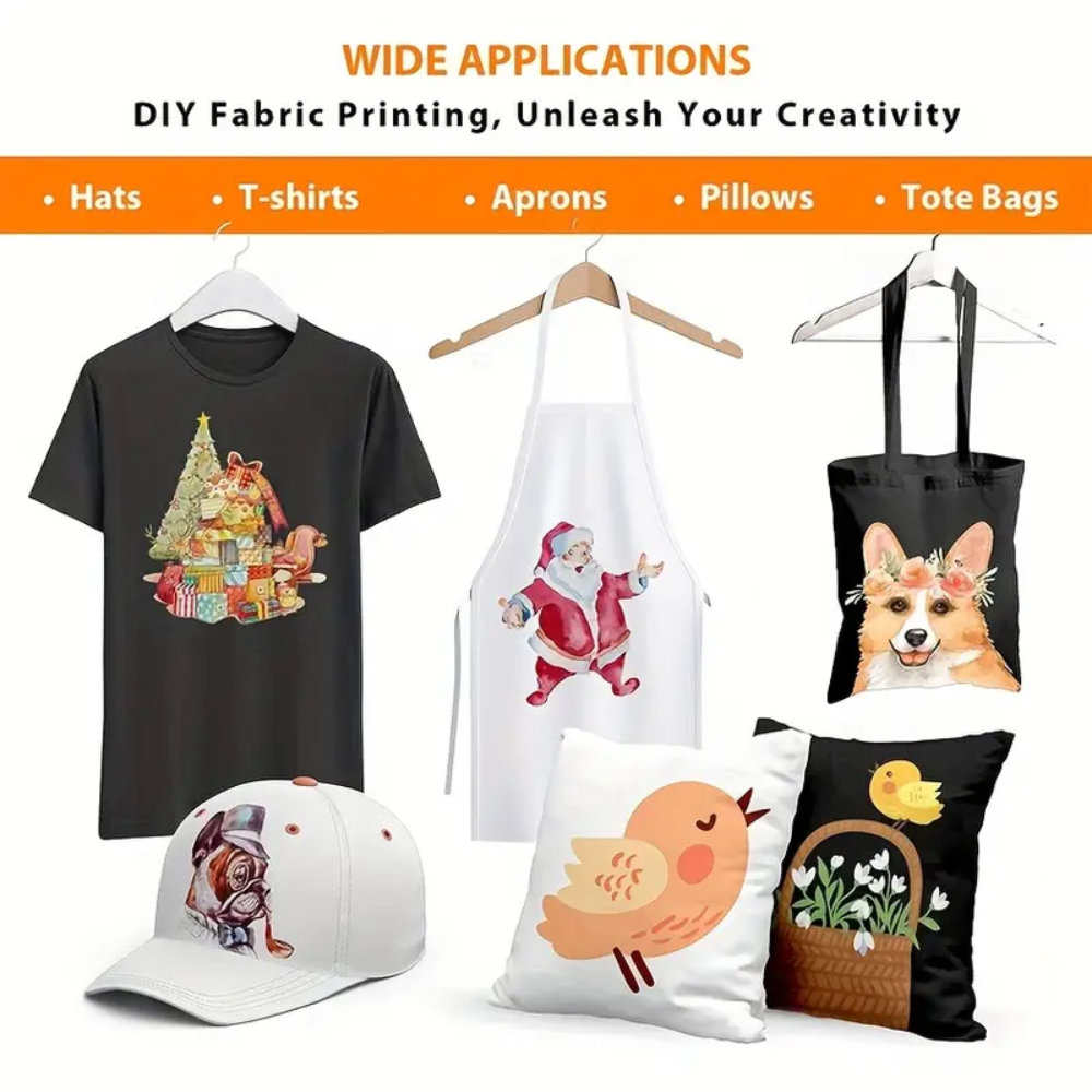 Heat Transfer Paper for T Shirts 10 Sheets 8.5" X 11" Inkjet Printable Sublimation Transfer Paper for DIY Dark/Light Fabric