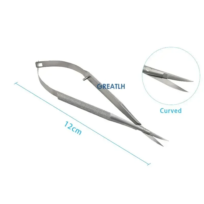 Cong/Thẳng Đầu Micro Castroviejo Giác Mạc Kéo Dụng Cụ Cầm Tay Thép Không Gỉ Nhạc Cụ Cường