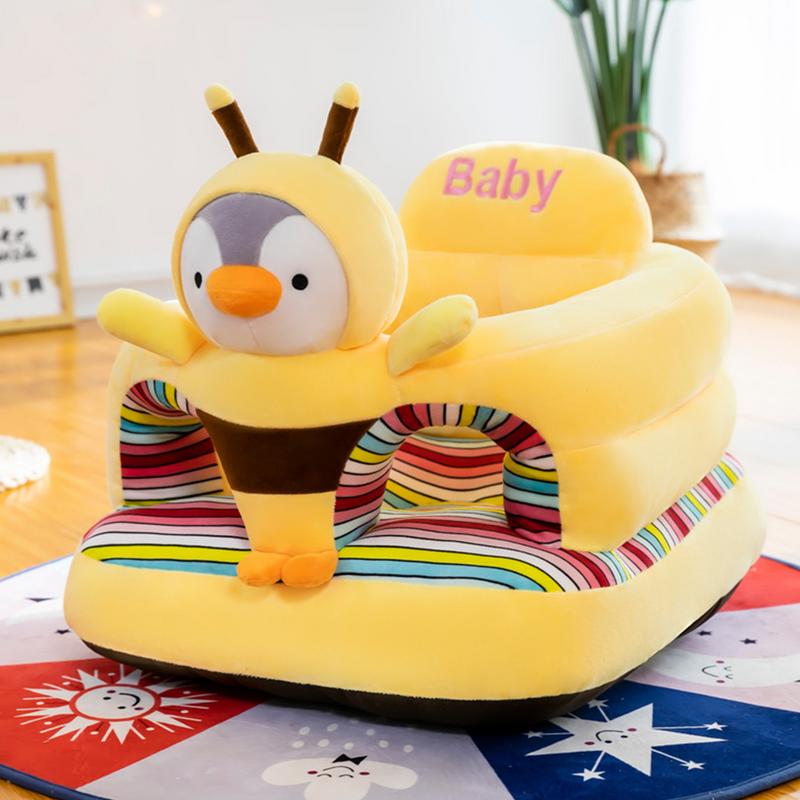 Asiento de aprendizaje para niños pequeños, sofá de apoyo suave con forma de Animal para aprender a sentarse