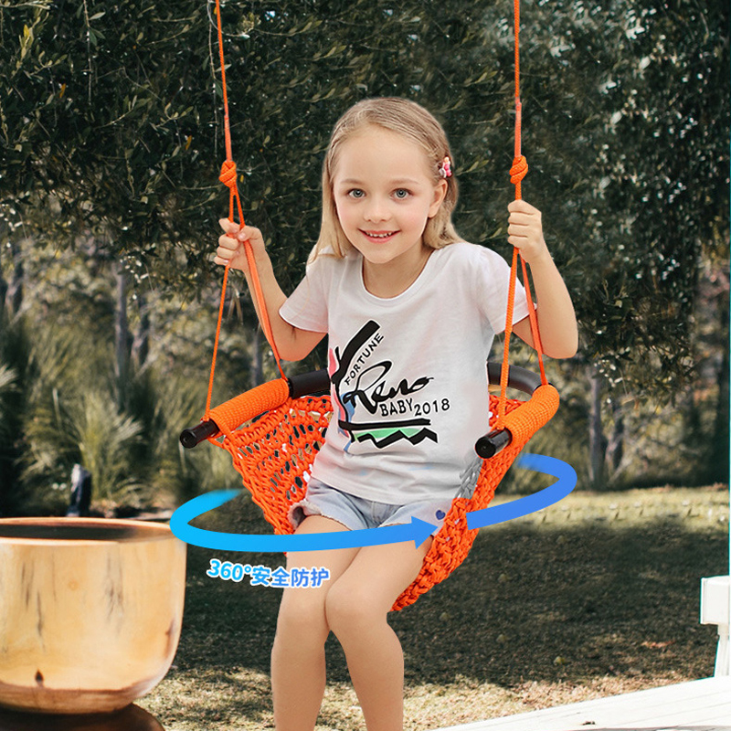 เด็ก Hammock Nest Swing มือทอสนามเด็กเล่นของเล่นในร่ม Courtyard สุทธิเชือก Swing อุปกรณ์การศึกษาความบันเทิงเกม