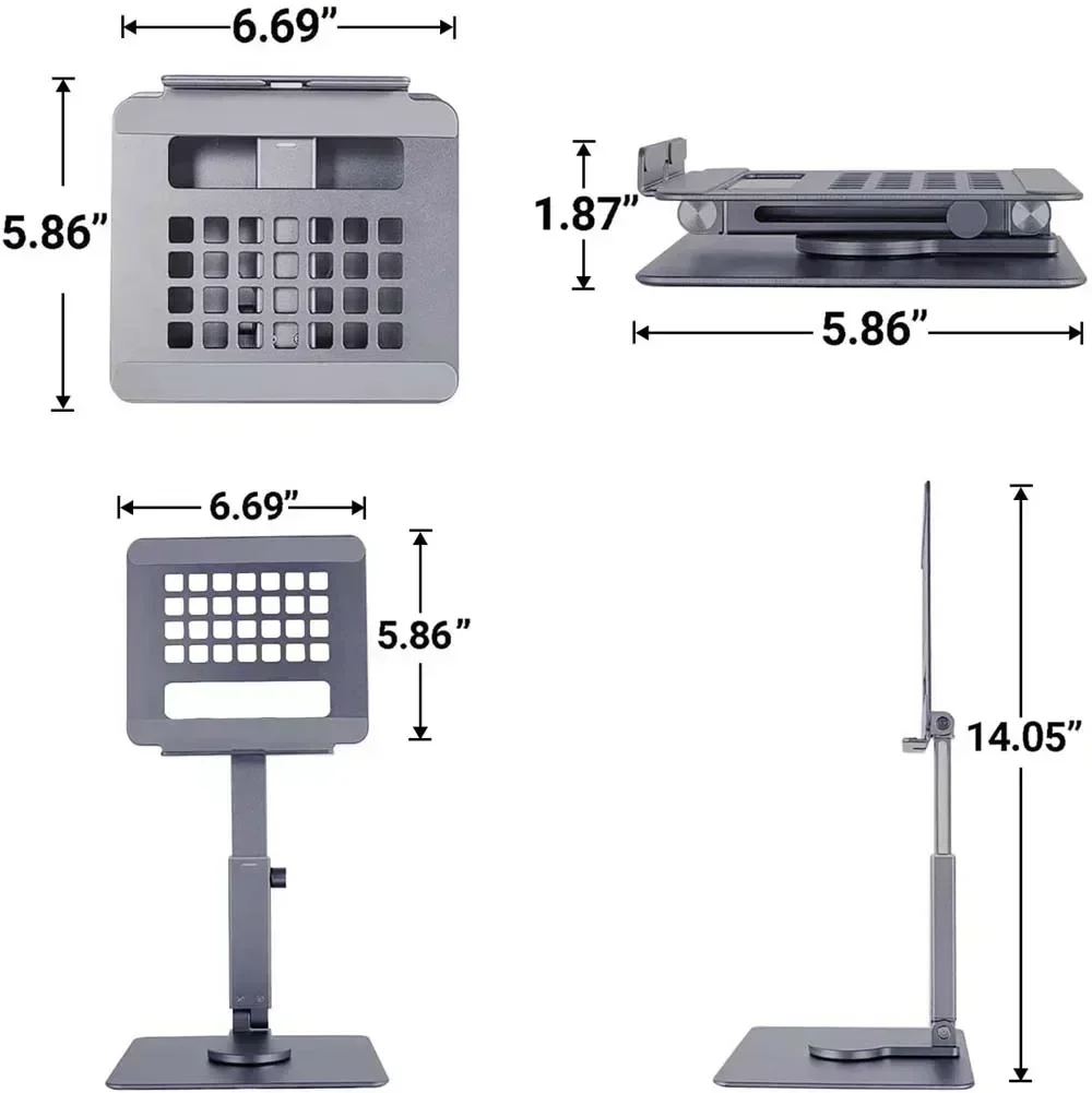 Soporte Universal para tableta portátil de aleación de aluminio para iPad Air Pro Mini soporte para tableta soporte Flexible ajustable para teléfono móvil