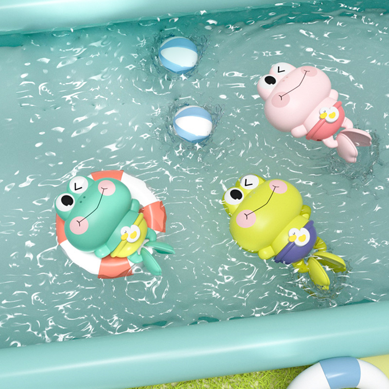 Baby Bad Spielzeug Wind Up Bad Frösche Spielzeug für Kinder Schwimmen Frosch Uhrwerk Spielzeug schwimmende Badewanne Spielzeug Kinder Wasser Badezeit Spaß