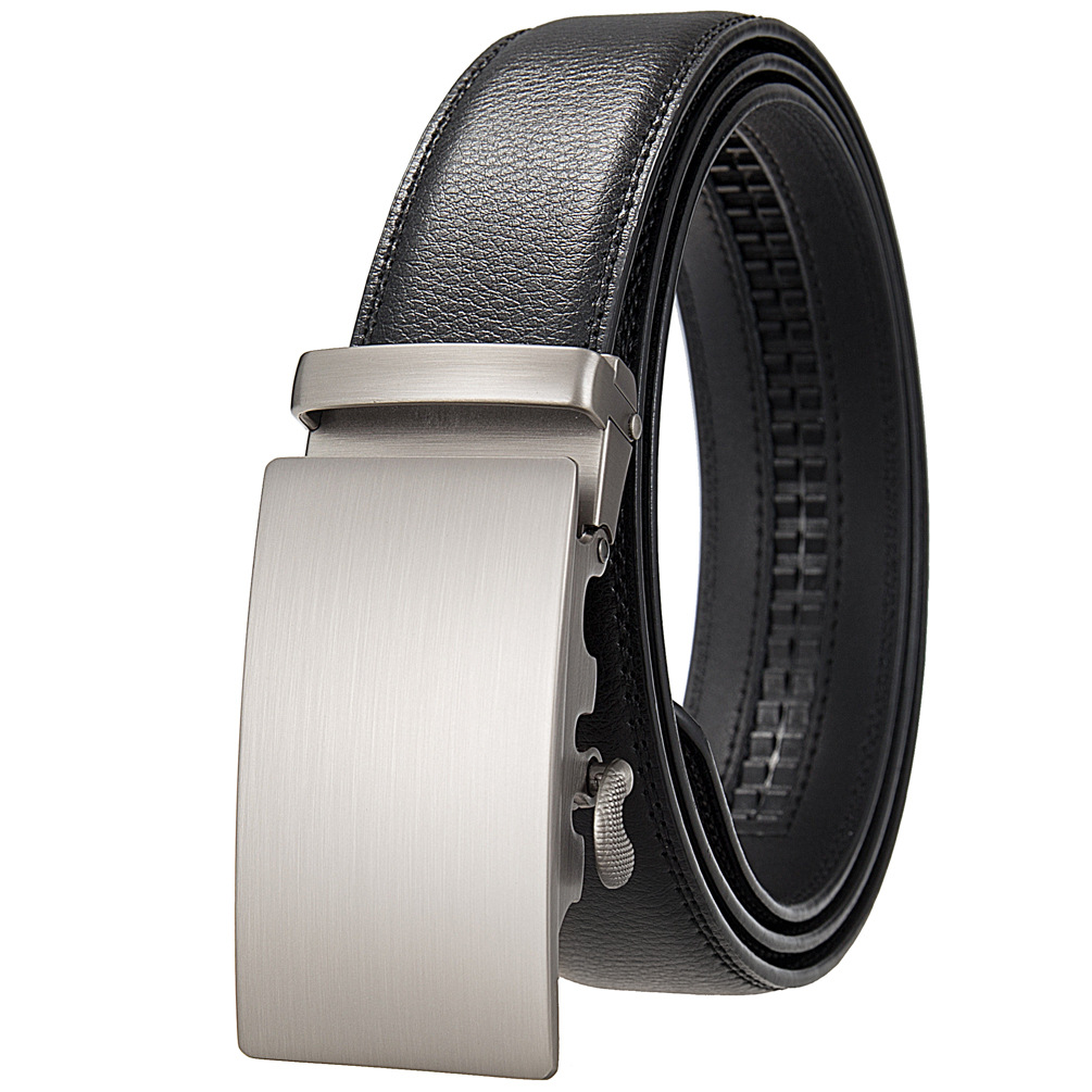 3.5cm Automatic Belts Buckle Mens Belts Casual Black Silver Scrub Punk Rock Buckle CE36-623