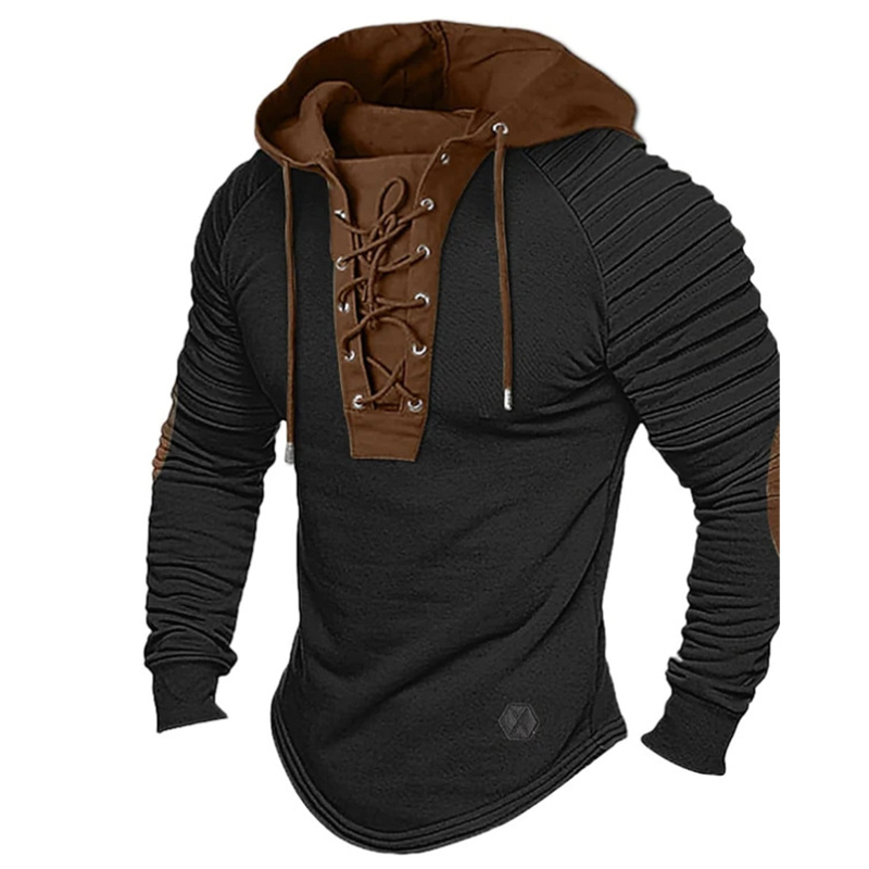 Moletom com capuz de manga longa combinando com cores masculinas ginásio fitness musculação muscular camiseta casual pulôver casaco superior outwear