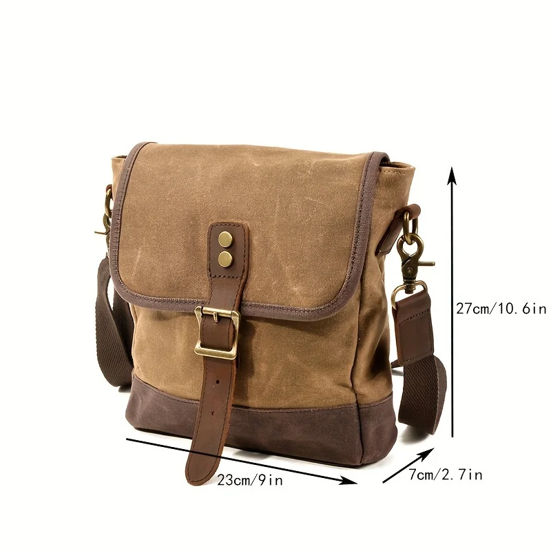 Xanh Lá Cây Ô Liu Sáp Vải Hàng Ngày Ví Sling Túi Đeo Vai