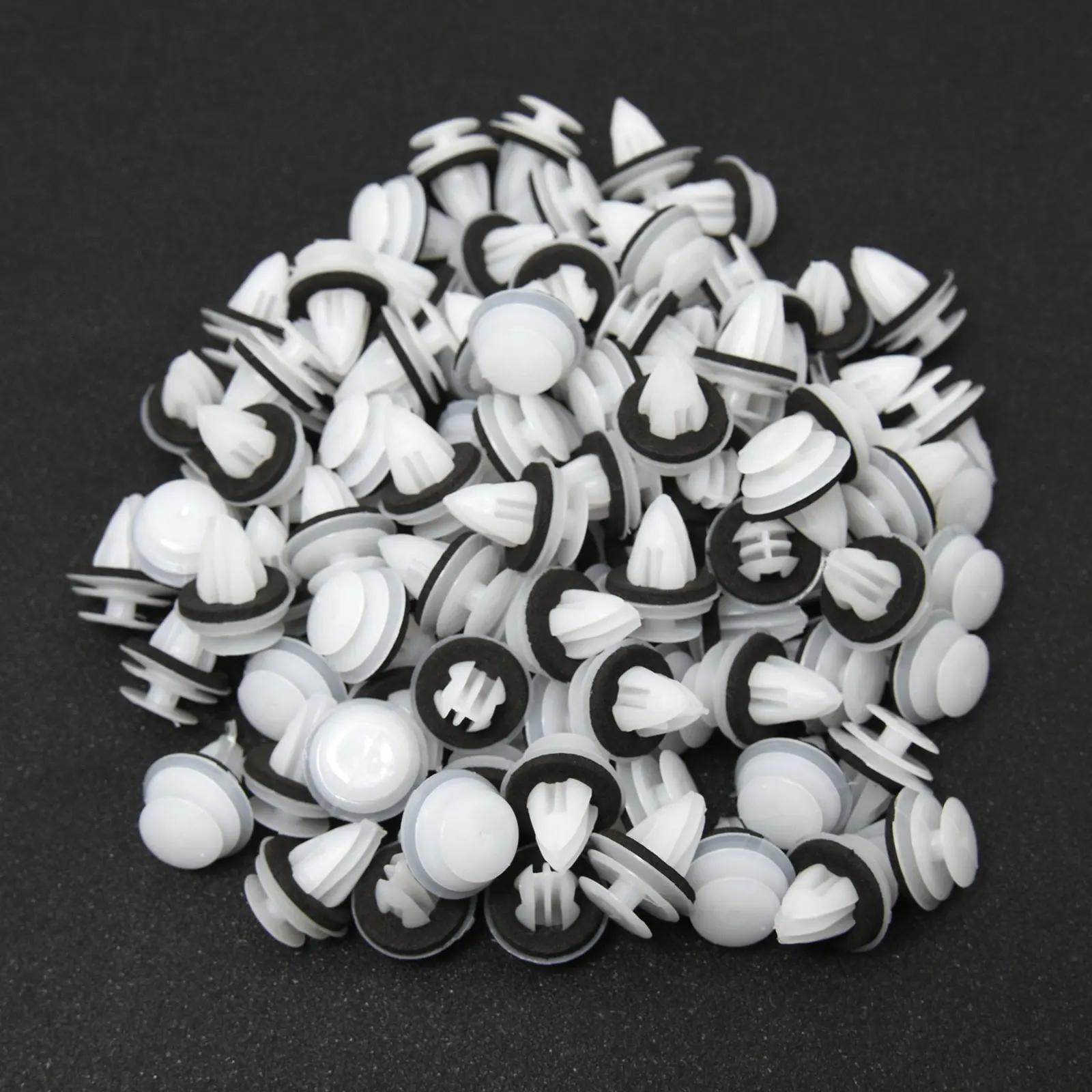 100PCS พลาสติกรถแผงประตู Fastener คลิป Fastener Rivet คลิปกันชน Retainer Universal สกรูคลิปรถอุปกรณ์เสริม