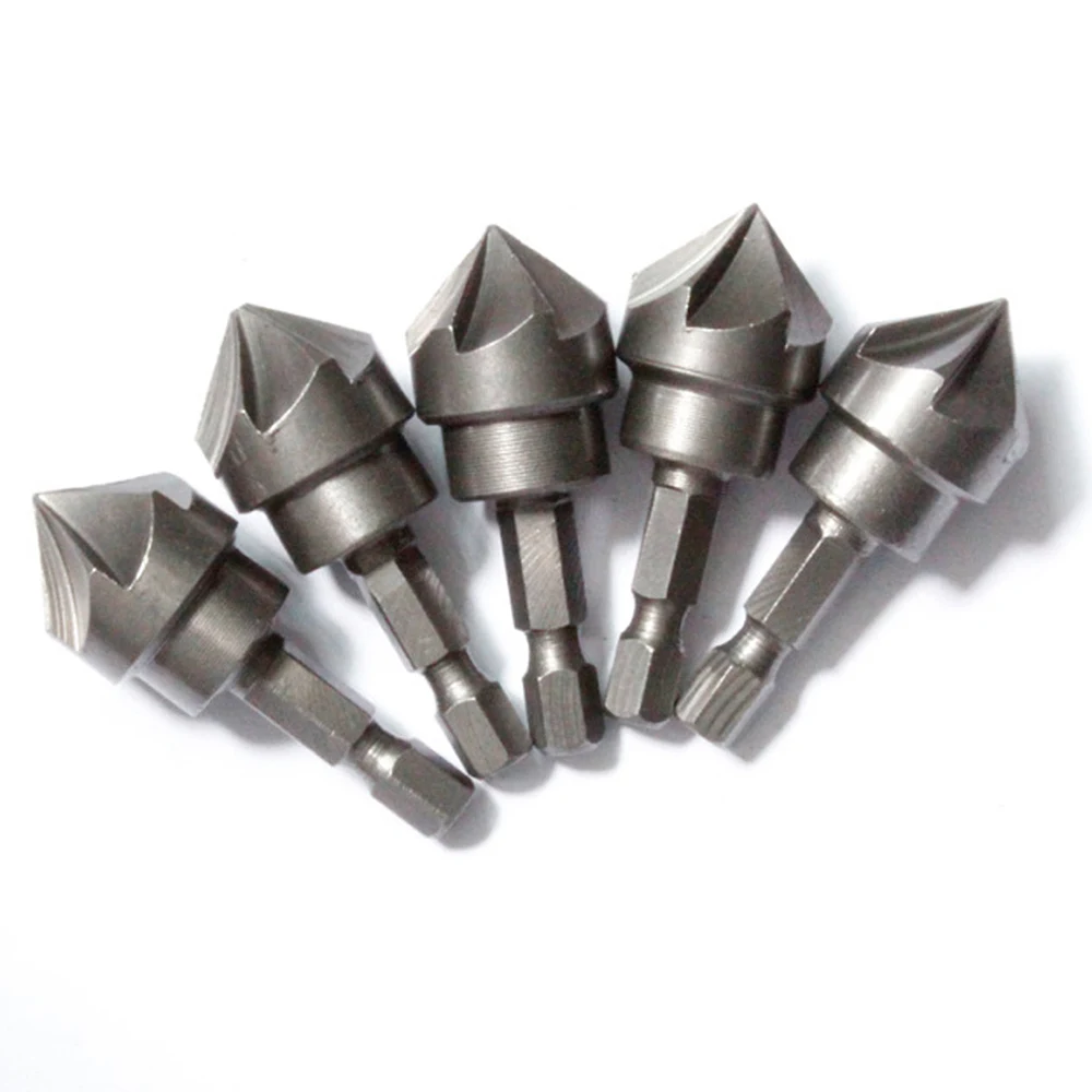 1 Máy Tính 90 Độ Mũi Khoan Khoan Chamfer Bit 1/4 "Chuôi Lục Giác Mộc Gỗ Góc Điểm Vát Cắt Cắt Loại Bỏ bur