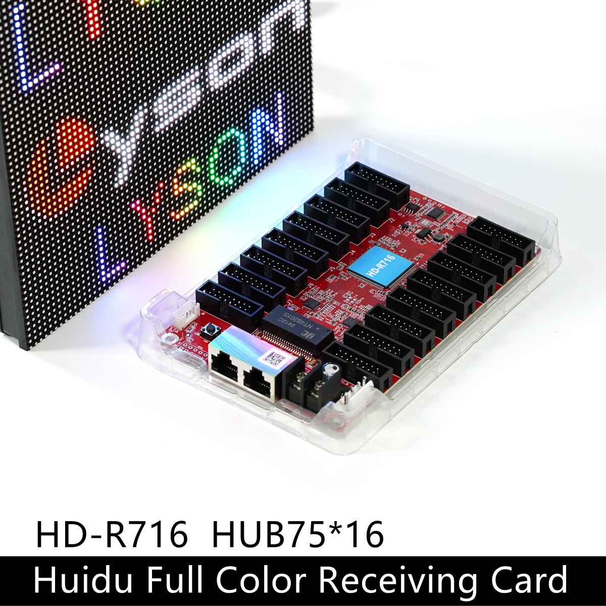 Huidu HD-R708 HD-R712 HD-R716 การ์ดรับสีเต็มรูปแบบทํางานร่วมกับโปรเซสเซอร์วิดีโอ VP210
