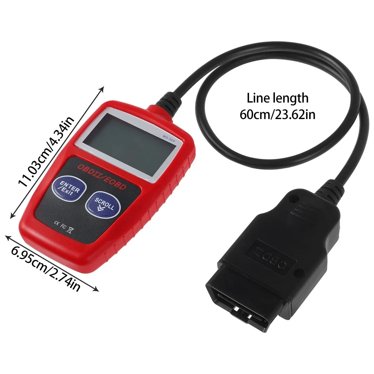 Instrumento de diagnóstico de fallos de coche Obd2, códigos de fallos claros, herramientas de escaneo de diagnóstico, versión Universal, 1 ud.