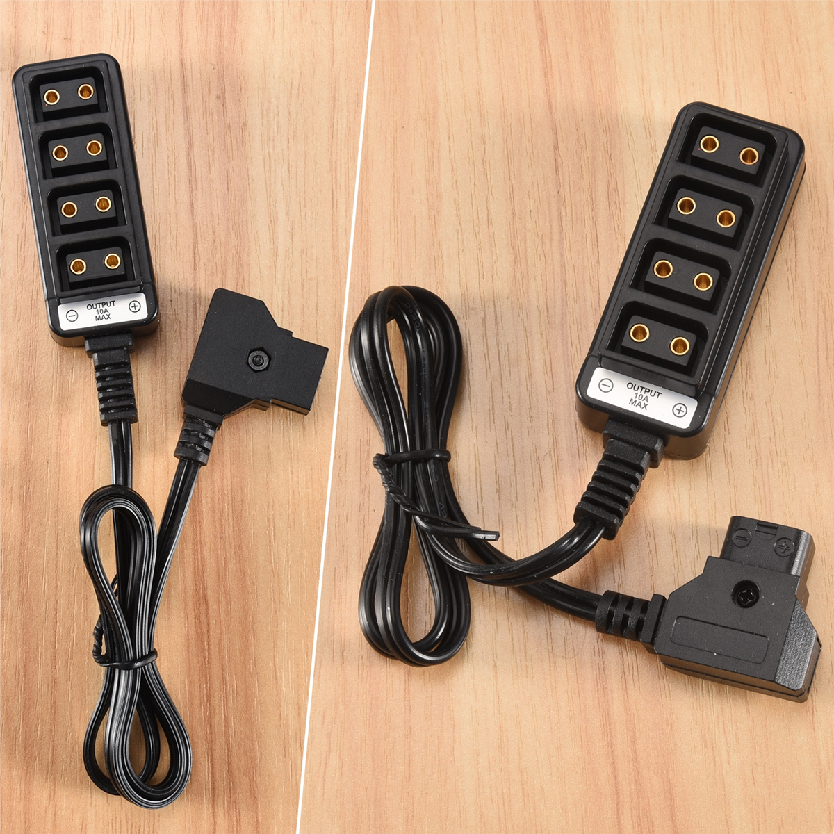 Aa91 macho d-tap b tipo power dtap tap para 4 fêmea p-tap ptap hub adaptador divisor elétrico para fotografia acessórios de energia