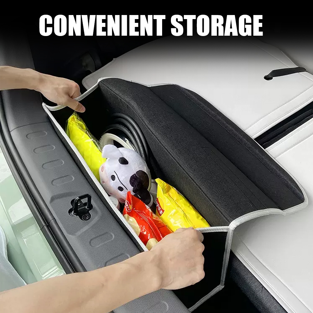1pc For BMW M Performance Badge Car Trunk Storage Bag Felt Cloth Organizer Box Collapsible Auto Emblem Organizer Decor Accessory