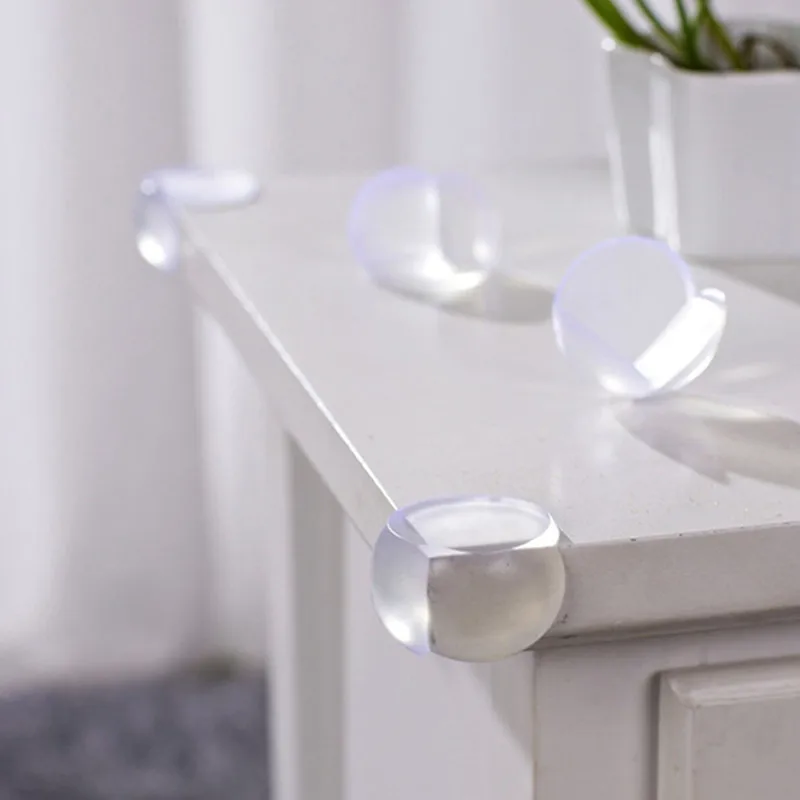 4pcs Transparent Table Corner Guards Protector for Children Toddler Safety Table Edge Cover Pad Furniture Conner Guards Shield