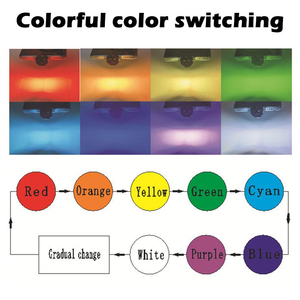 MINI TYPE-C LED รถ Ambient Night Light ตกแต่งโคมไฟนีออนอัตโนมัติภายในบรรยากาศฉุกเฉิน RGB