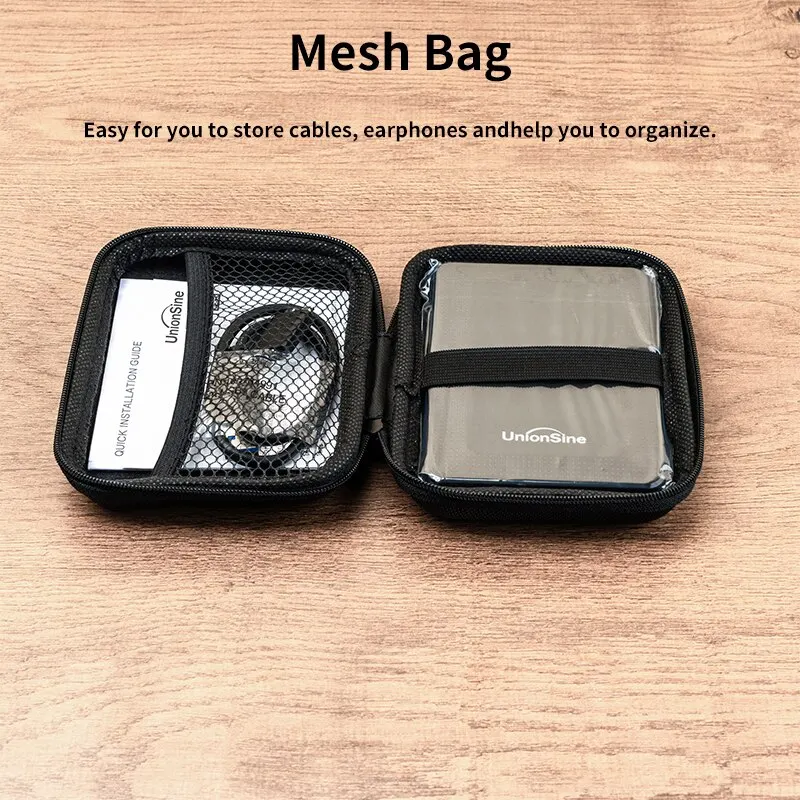 UnionSine Hard Disk Case Portable HDD Protection Bag for External 2.5 Inch Hard Drive/Earphone/U Disk Hard Disk Drive Case