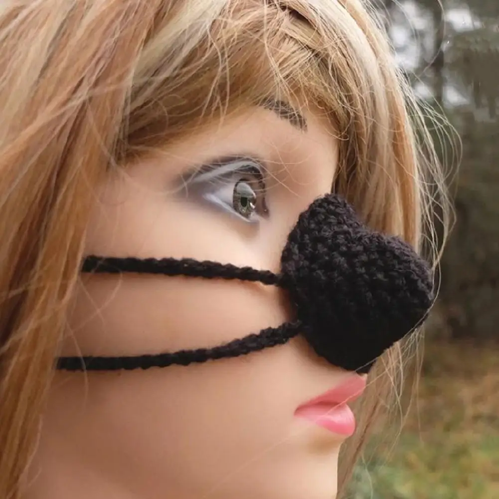 Calentador de Nariz de invierno hecho a mano, Extra suave, elástico, ajustable, resistente al frío, accesorios de lana, cubierta a prueba de viento, G5C5