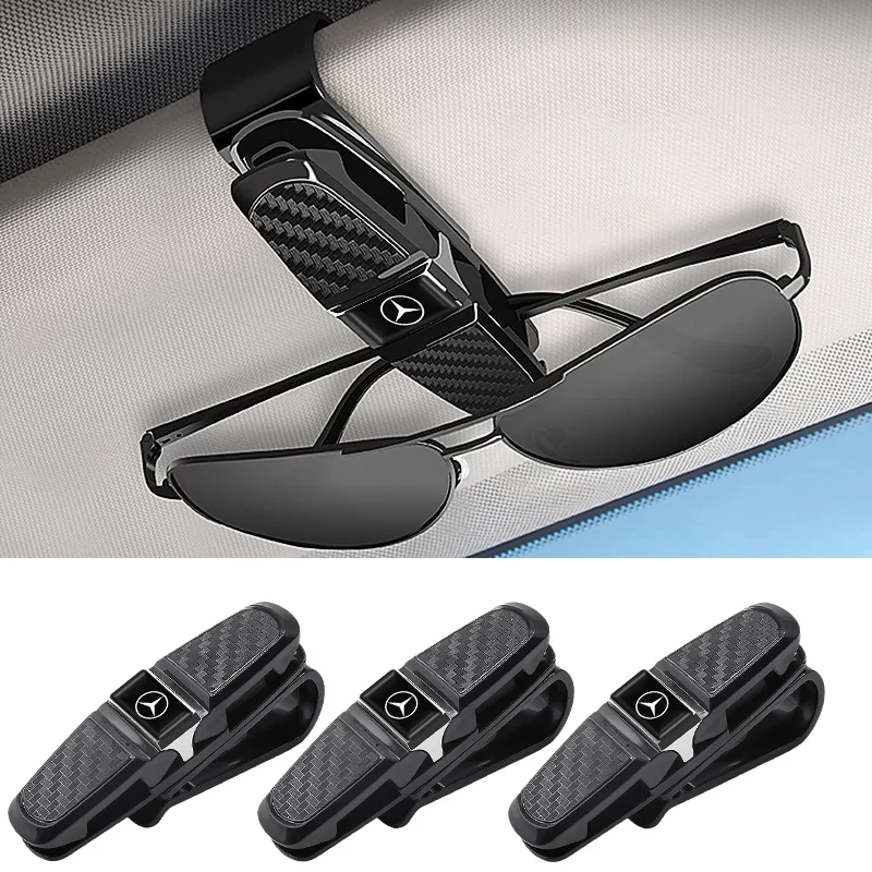 Car Glasses Holder 180 Degree Rotation Car Glasses Clip For Mercedes Benz AMG W212 W204 W211W168 W213 W205 W210 W124 Accessories