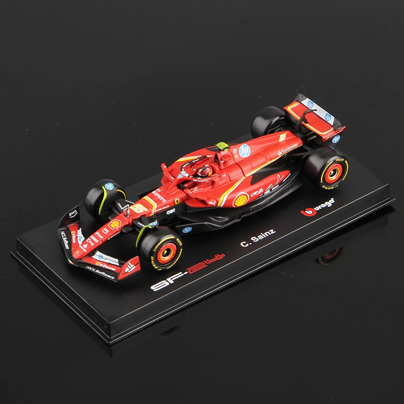 Bburago 1:43 2024 F1 Modello di auto in lega Formula Racing Die Cast Toy SF24 RB20 W15 MCL38 Red Bull Mercedes Nuova stagione