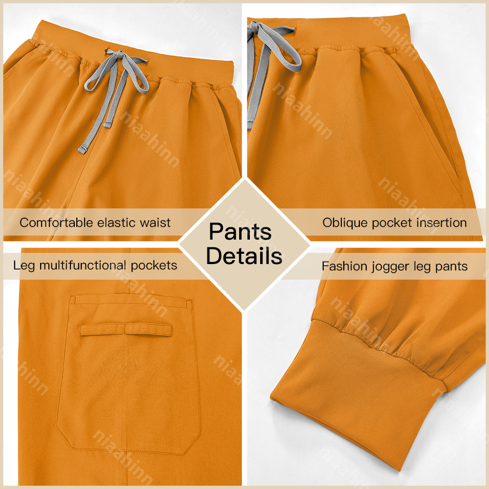 Niaahins-女性のためのサージカルユニフォーム、低木セット、医療看護ワークウェア、歯科医院、医師の低木トップスとパンツ、スパワークユニフォーム、スーツ