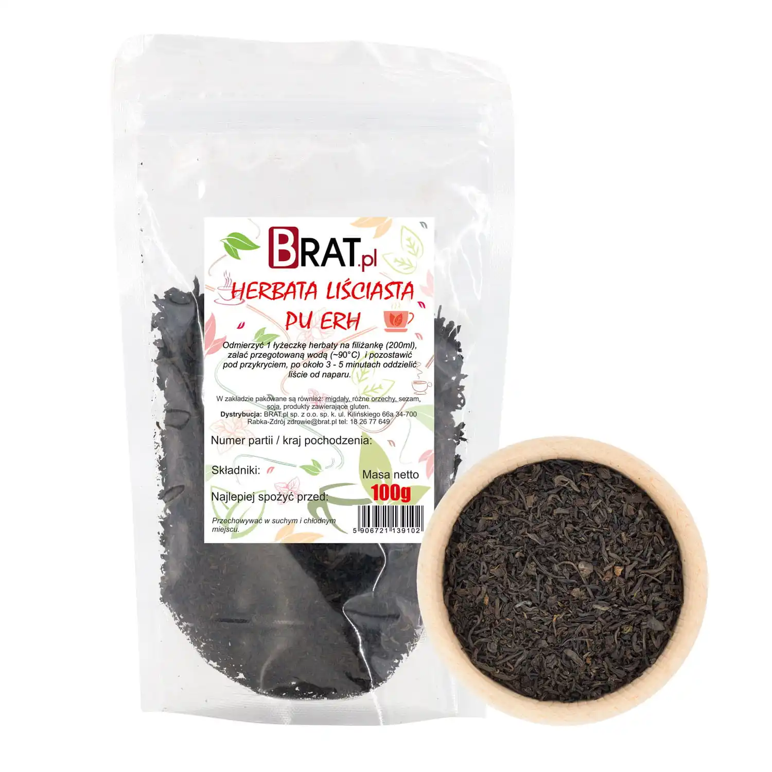 Herbata liściasta Pu Erh 100g