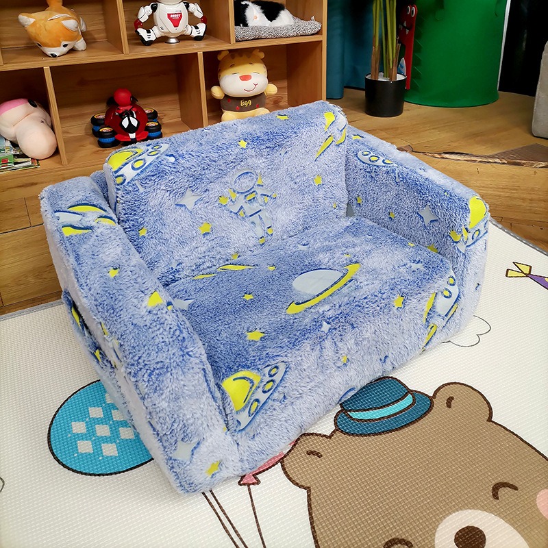 Sofá infantil, confortável sofá infantil 2 em 1, dobrável, sofá conversível para espreguiçadeira infantil para meninos e meninas