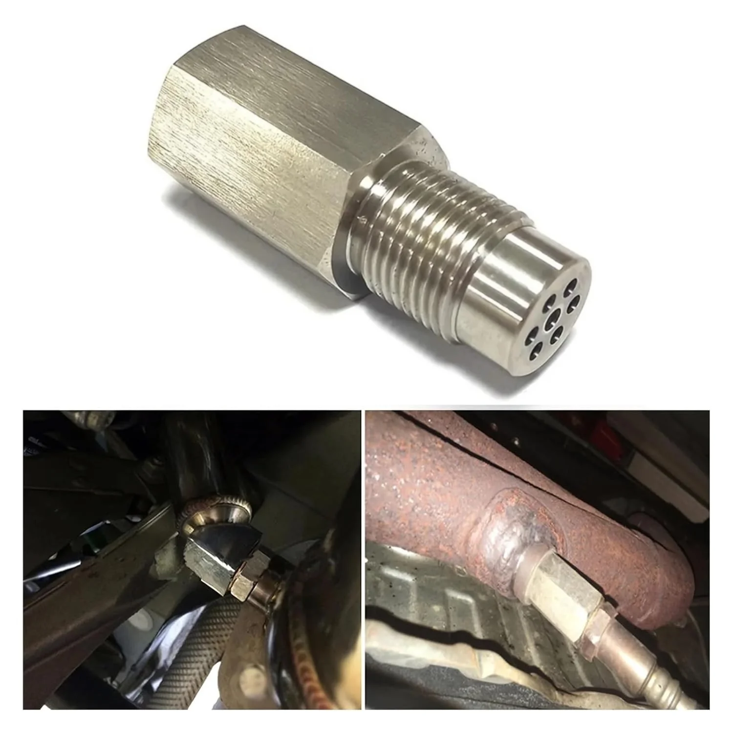 Sensor de oxigênio espaçador adaptador de luz do motor bung conversor catalítico fixar m18 * 1.5 sensor de oxigênio