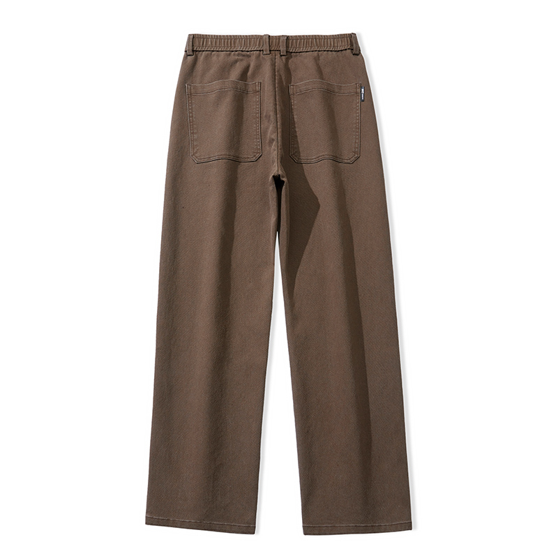 Hommes Lyocell droit ample taille élastique jean 2025 automne hiver marque de mode confortable polyvalent pantalon grande taille 5XL