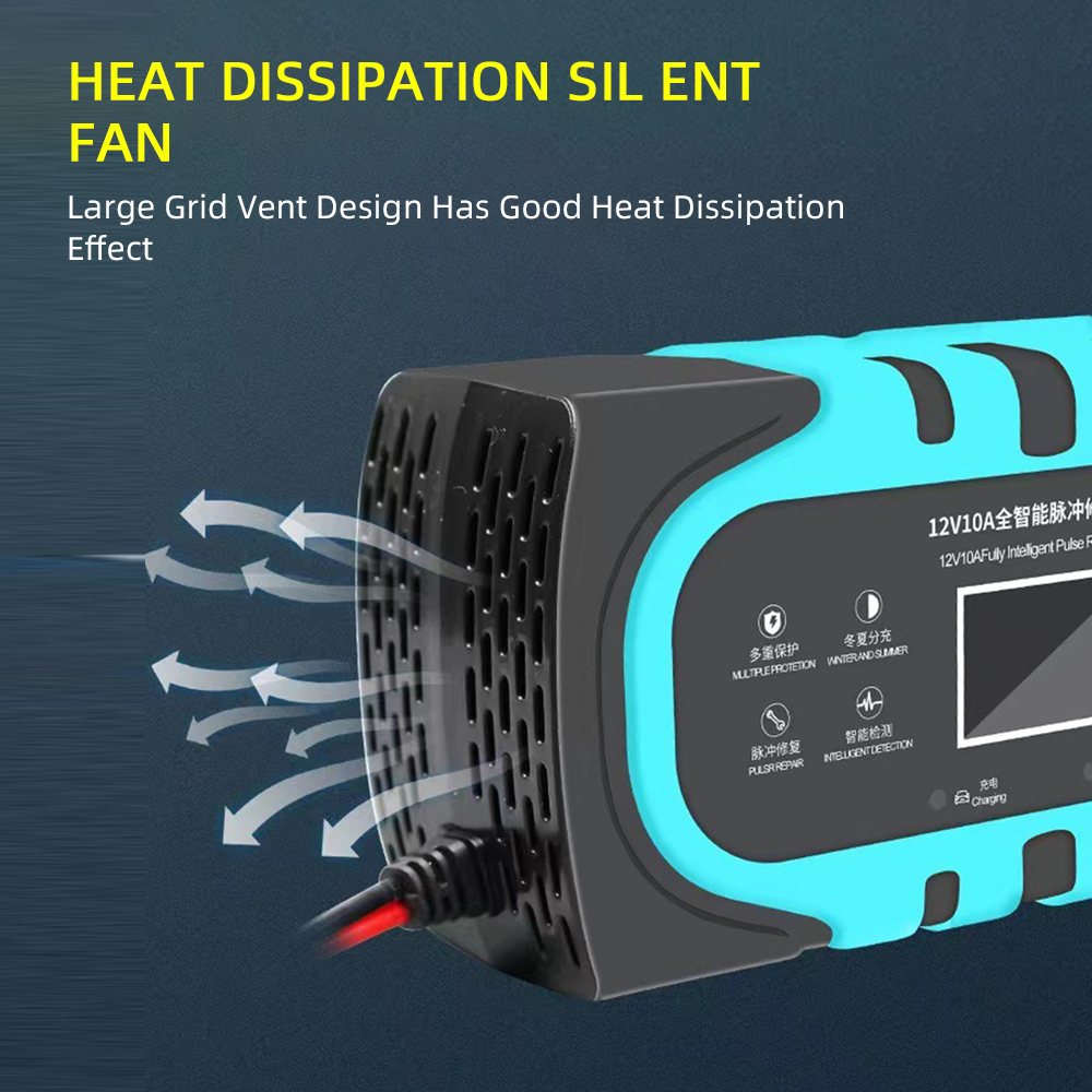 12V インテリジェント車オートバイバッテリー充電器過熱過充電多重保護 Lcd ディスプレイ車の充電器アクセサリー