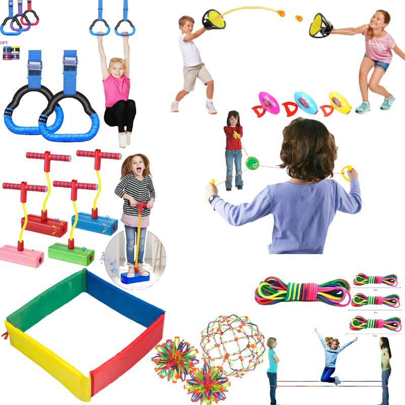 Juguetes de entrenamiento de integración sensorial para saltar de equilibrio para niños, fiestas deportivas al aire libre, juegos sociales, actividades en grupo para niños de 3 a 6 años