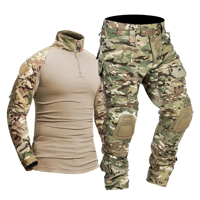 Militär Uniform Camouflage Taktische Multicam Anzug Männer Airsoft Kampf Paintball Hemd Mantel Hose Soldat Sniper Jagd Kleidung