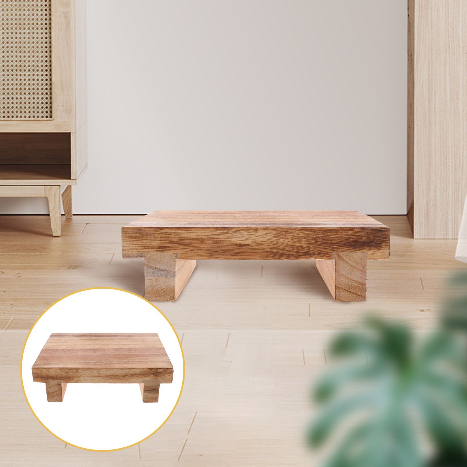 Leichter Tritthocker aus Holz für ergonomische Fußstütze, faltbarer kleiner Fußhocker, Schreibtisch, Badezimmer, Kinderbüro, Kinderhocker