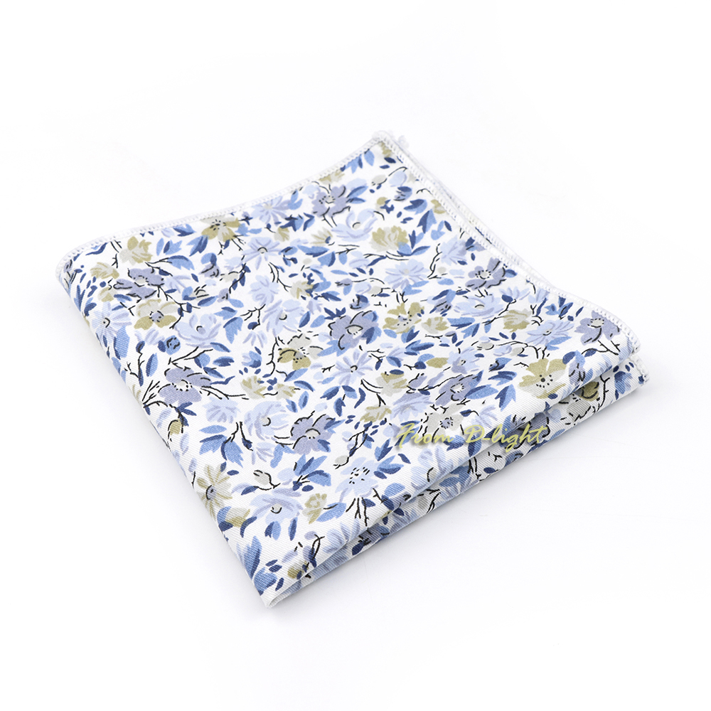 แฟชั่นดอกไม้พิมพ์ผ้าเช็ดหน้าผ้าฝ้าย 100% ผู้ชายชุดผ้าเช็ดตัว 24 ซม.Multicolor ดอกไม้อเนกประสงค์ชุดอุปกรณ์จัดแต่งทรงผม