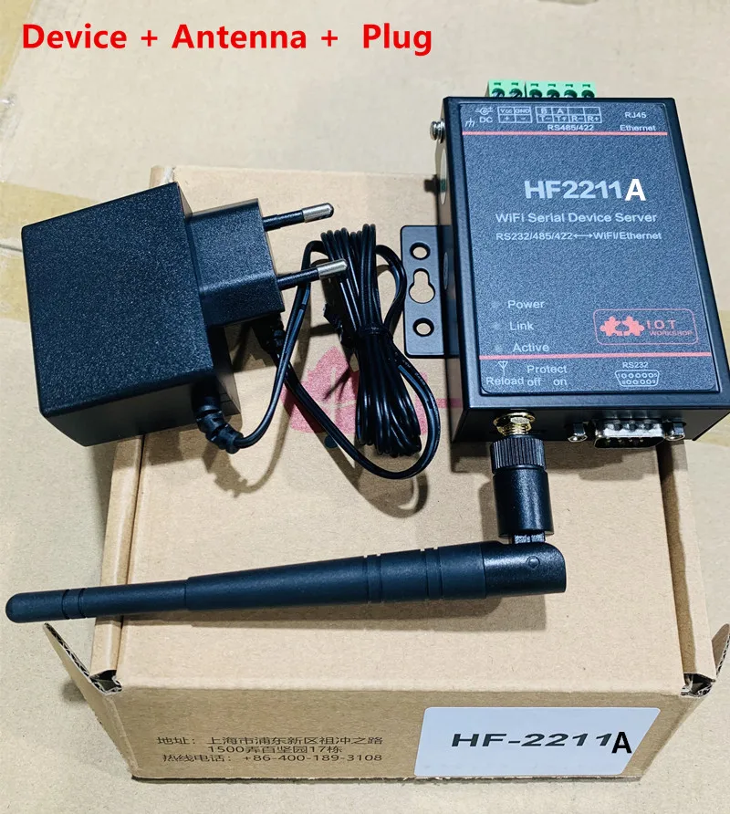 HF2211 Serial para WiFi RS232/RS485/RS422 para WiFi/Ethernet Módulo Conversor para Transmissão de Dados de Automação Industrial HF2211A