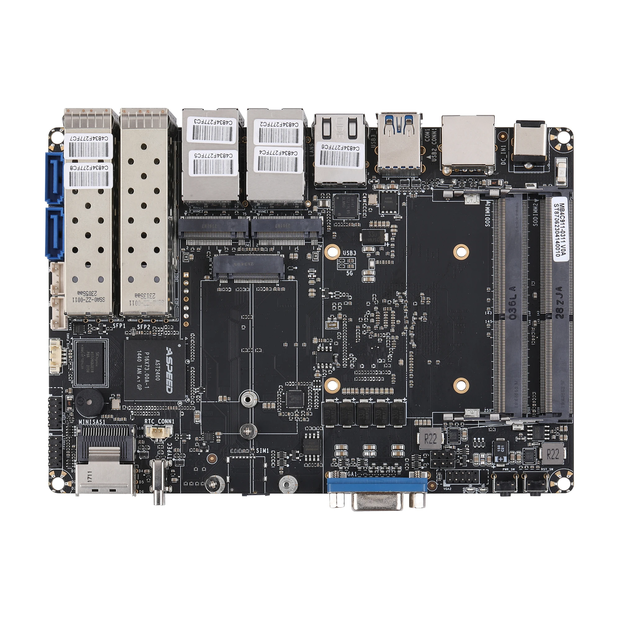 Qotom Q20331G9 1U chasis en rack Mini PC 5*2,5G Lan SFP Atom C3808 C3758R C3558 C3908 Mini servidor de PC