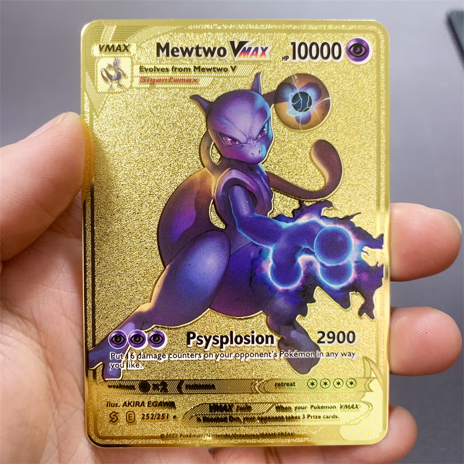 10.000 Punkte Pikachu Vmax Pokemon Metallkarten Englisch DIY Arceus Charizard Golden Card Limited Edition Kindergeschenk-Sammelkarten