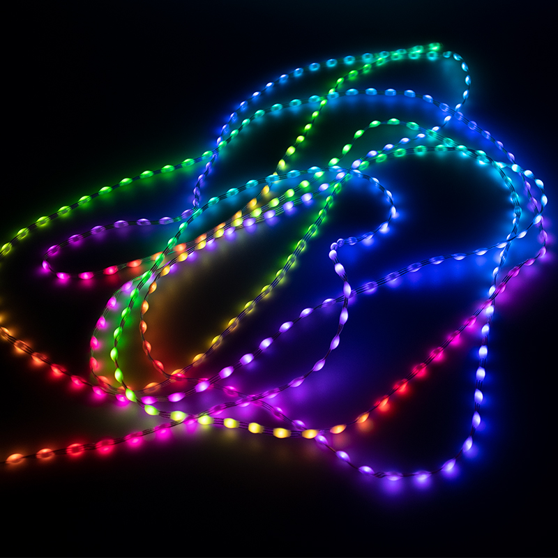 Venta al por mayor de luces LED de tira de colores de ensueño WS2811 RGBIC direccionables individualmente 5V IP67 decorar árbol de Navidad