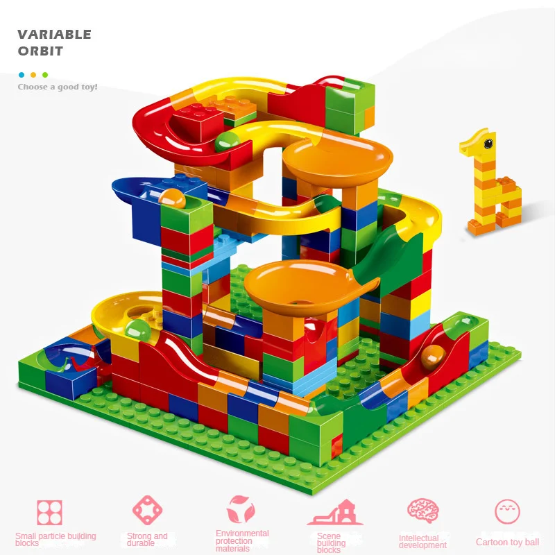 Slide versátil para crianças micro partículas diy montagem bola modelo bloco pista quebra-cabeça diversão bloco infantil brinquedos
