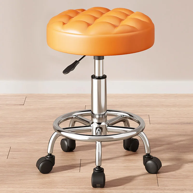 Giratoria-Chaise Rotative à Roulettes pour Barbier, Équipement Professionnel pour Salon de Coiffure