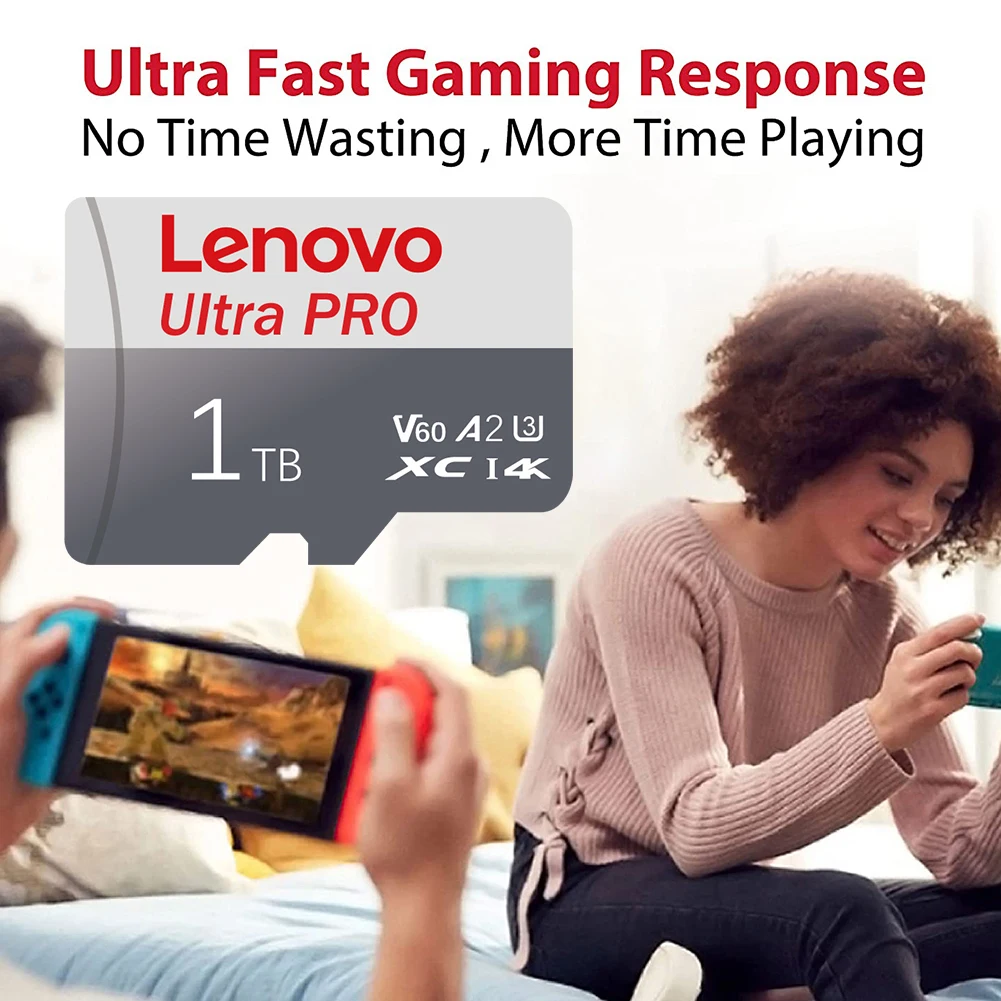 Lenovo Micro TF SD Card High Speed Transfer Ultra SD Memory Card U3 A2 TF Flash Cards for Phone Camera Table PC 2TB 1TB 128GB