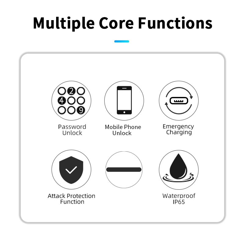Tuya/TTlock スマートパスワードキーボックス屋外 IP65 防水盗難防止ボックス安全セキュリティインテリジェント ABS/金属スマートウォールマウント