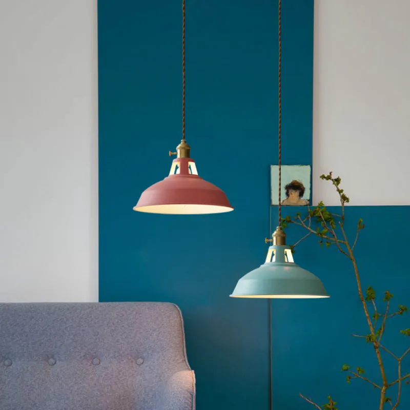 Industrial Colorido Pingente Luz Loft Suspensão Luminária Restaurante Cozinha Pendurado Luz Lustre Teto Lâmpada Decorativa lustre mesa de jantar lustre pendente de teto luminária casa decoração quarto lâmpadas arandela