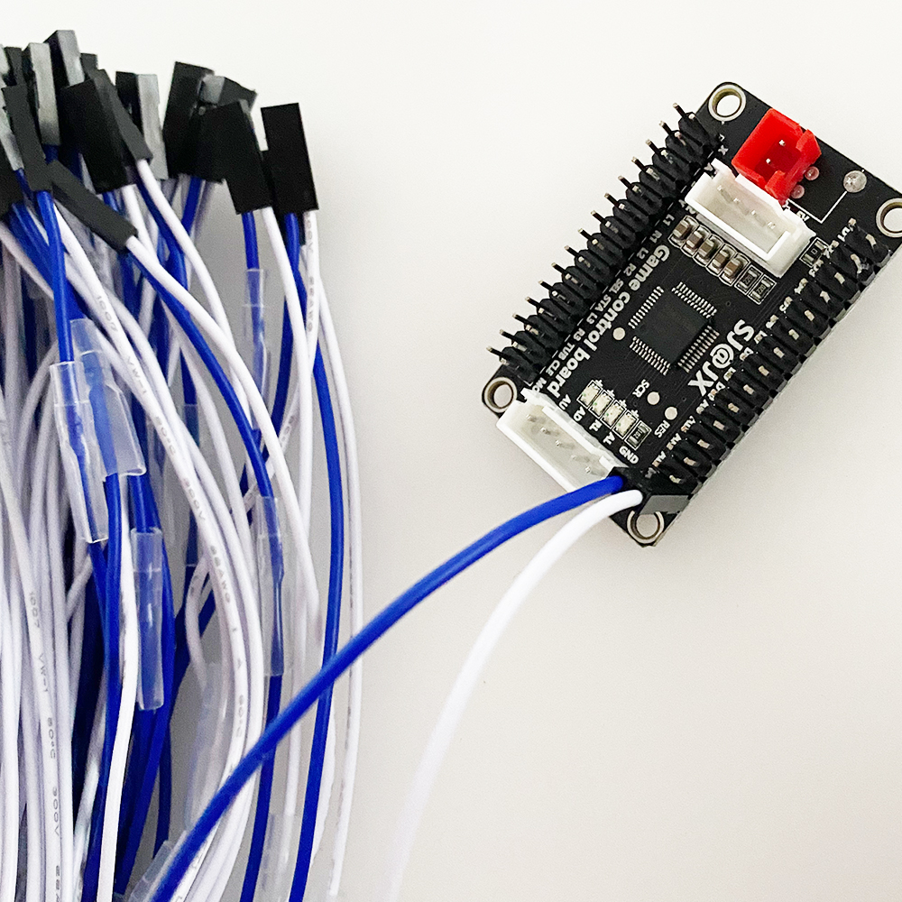 20 unids/lote Cable DuPont de 2 pines para codificador USB Arcade Placa de Control de retardo cero 4,8mm 2,8mm Happ Joystick Cable de botón Arcade