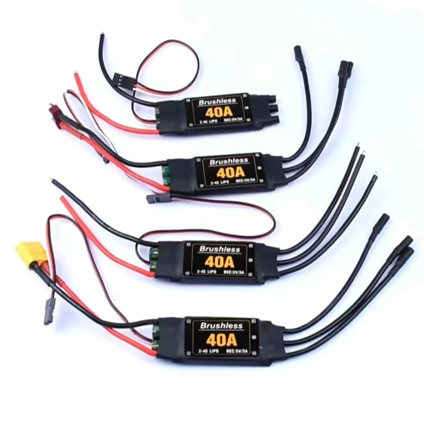 Bürstenloser 40A ESC-Geschwindigkeitsregler mit 5V 3A UBEC für RC FPV Quadcopter Flugzeuge Hubschrauber F450 F550 S500 40A Motor XT60 FPV