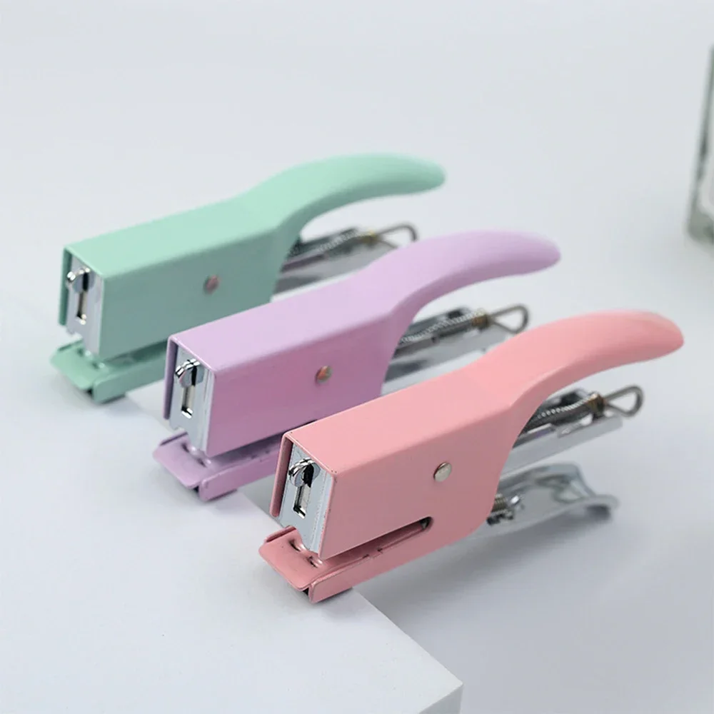 Mini 10 #   Piccola cucitrice per carta, raccoglitore per libri, durevole, colori, cancelleria, accessori per ufficio, moda, materiale scolastico per ufficio,