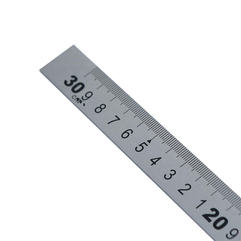 Materiale scolastico per ufficio a doppia faccia Righello angolare in metallo in acciaio inossidabile Righello dritto Righello da 90 gradi Righello a forma di L